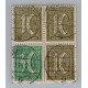 ALEMANIA 1921 ESTAMPILLAS SE-TENANT ZUSAMMENDRUCKE USADAS QUE SON MUCHO MAS ESCASAS MI S31 RARISIMA +300 EUROS